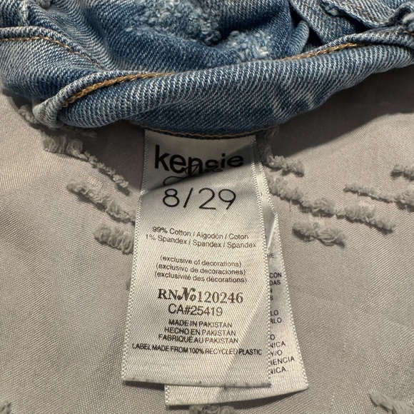 Kensie Women's Distressed Denim Shorts - Blue - Picture 5 of 5